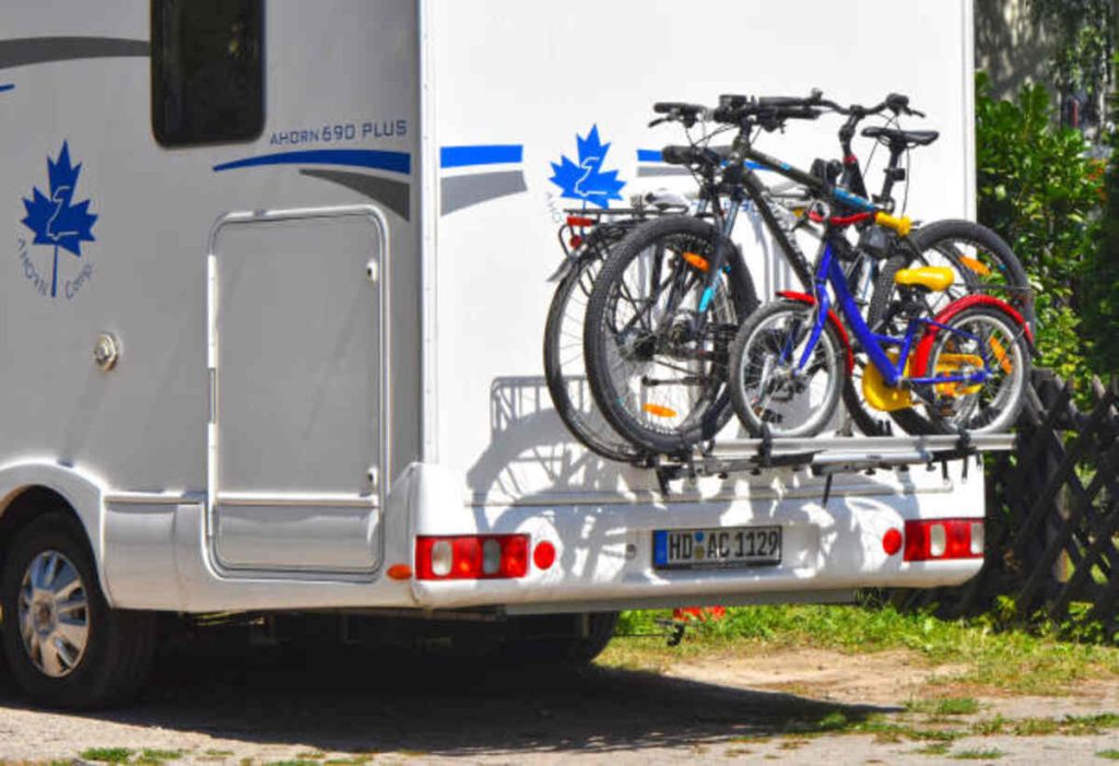 Pop Up Camper Bike Rack