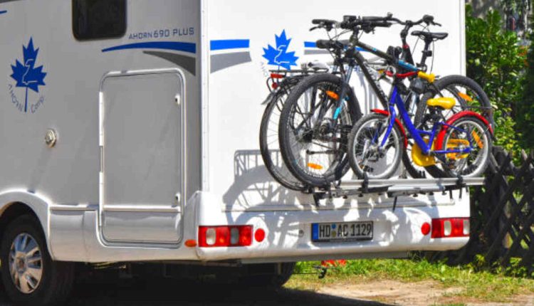 Pop Up Camper Bike Rack